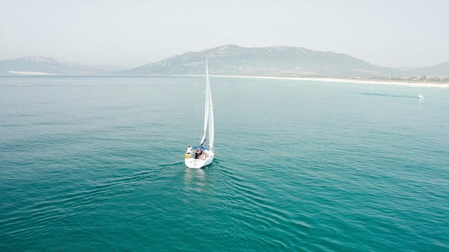 Tarifa: Sailboat Tour, Snorkelling, Tapas & Drinks - Learning to handle a sailboat