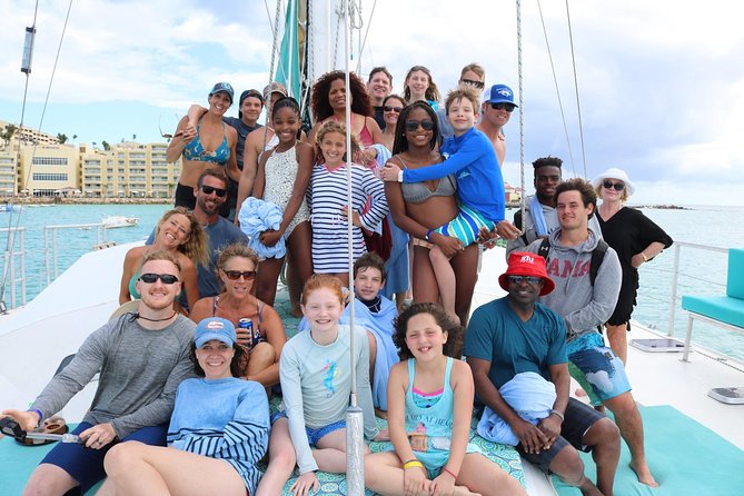 The Best Catamaran Day Sail in St Maarten - Mullet Bay: swimming, snorkeling, and lunch