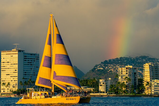 Waikiki Beach Sunset Sail - Sailing past Diamond Head and Mamala Bay