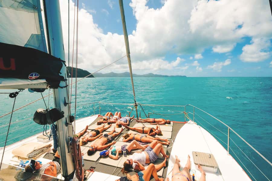 Whitsundays Sailing & Snorkelling Day Tour – All Inclusive - Sailing from Coral Sea Marina to Langford