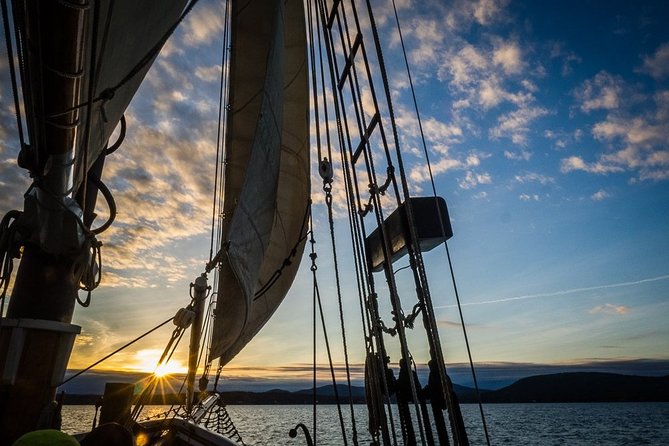 Windjammer Classic Sunset Sail from Camden, Maine - Past Curtis Island Light and into Penobscot Bay